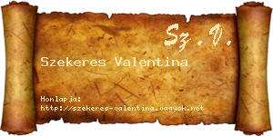 Szekeres Valentina névjegykártya